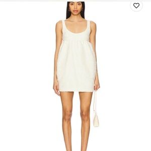 Amanda Uprichard white mini bello dress